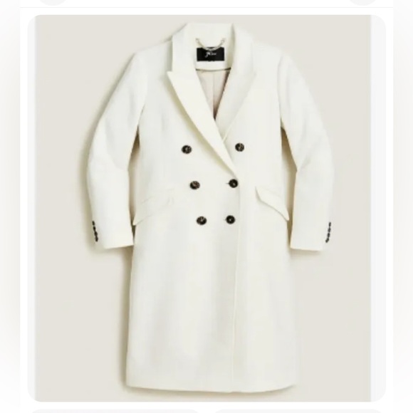 J CREW SIZE 12 Double-breasted topcoat in Italian wool-cashmere AT700 - Picture 1 of 4